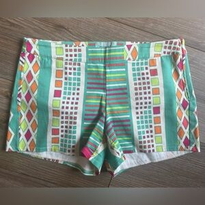 Judith March Colorful Geometric Women's Shorts size Large